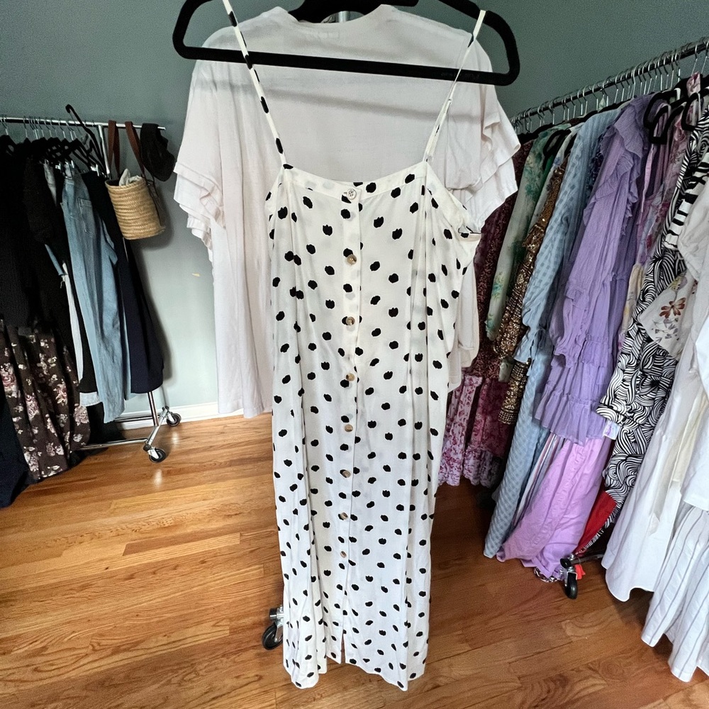 & Other Stories Maxi Cow Print Cami Dress